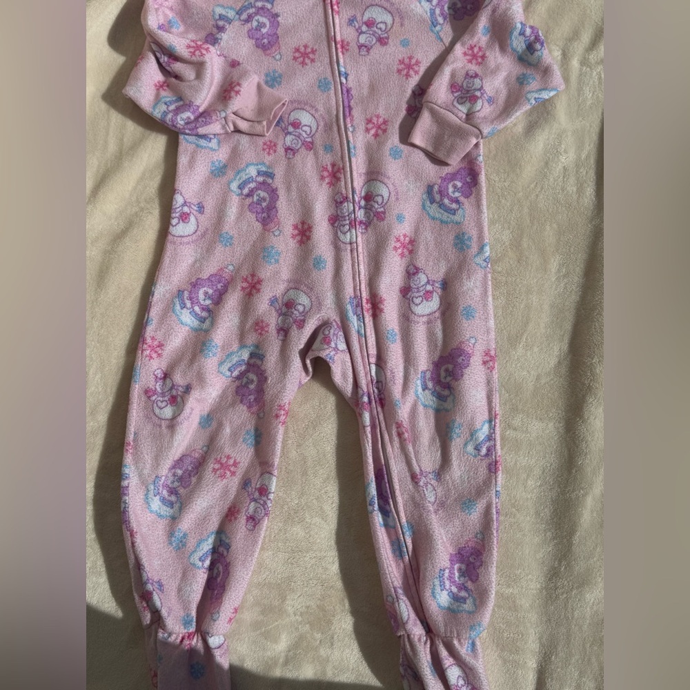 Care Bears Pink and Purple Kids One Piece Footie